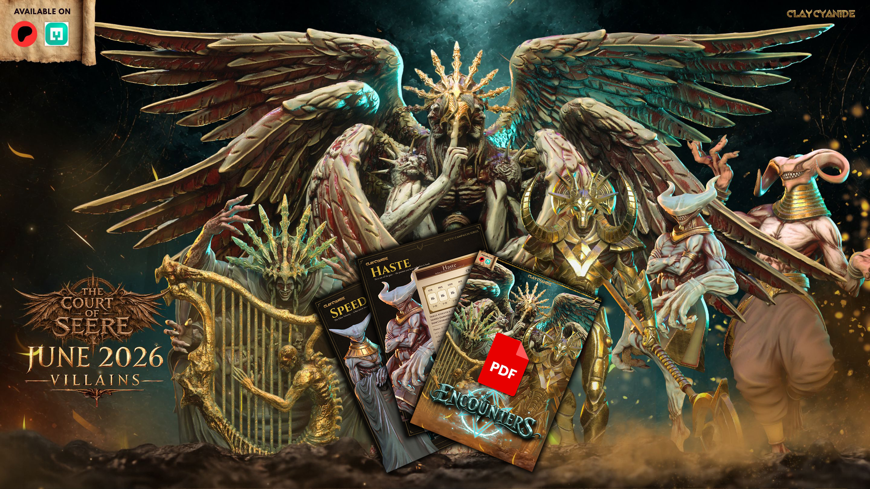 The Court of Seere — June 2026 Villains Release by Clay Cyanide